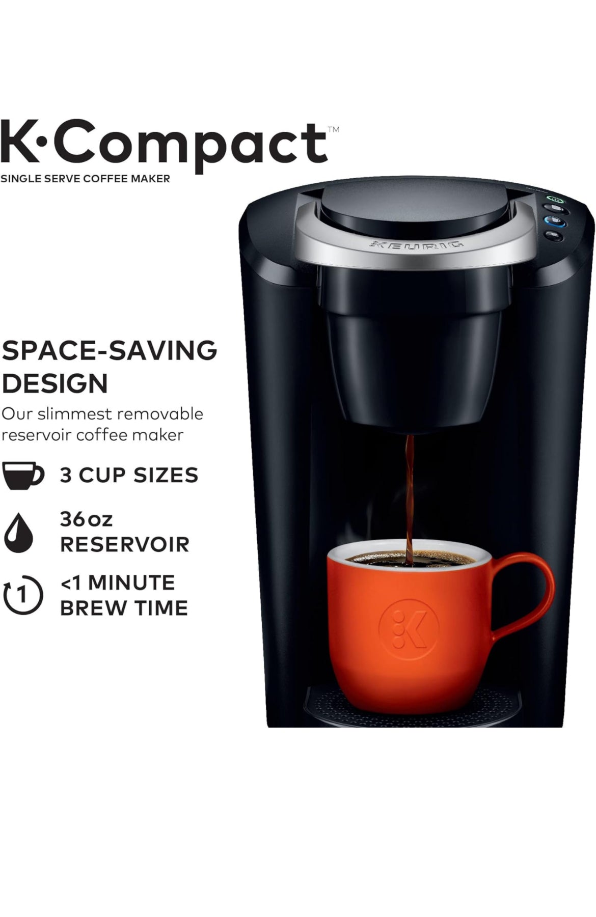 Keurig K-Compact Single serve K-Cup Pod Coffee Maker